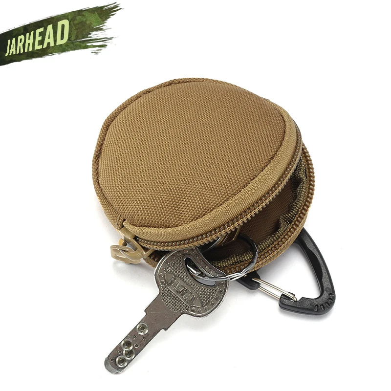 Нейлоновый открытый круглый карман для монет сумка гарнитуры маленькая MOLLE чехол