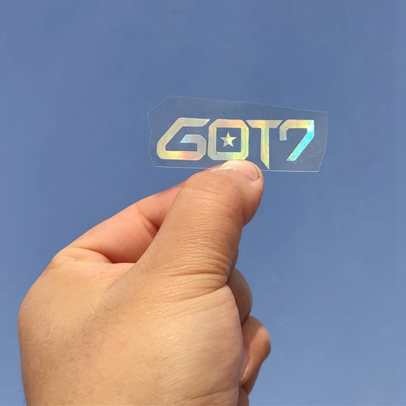 Ослепительная лазерная наклейка Kpop GOT7 для коллекции фанатов наклейки с именем