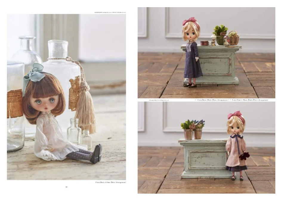 Книга для шитья кукол HANON 1/6 Blythe платья и блузки одежда костюмов дизайнерская