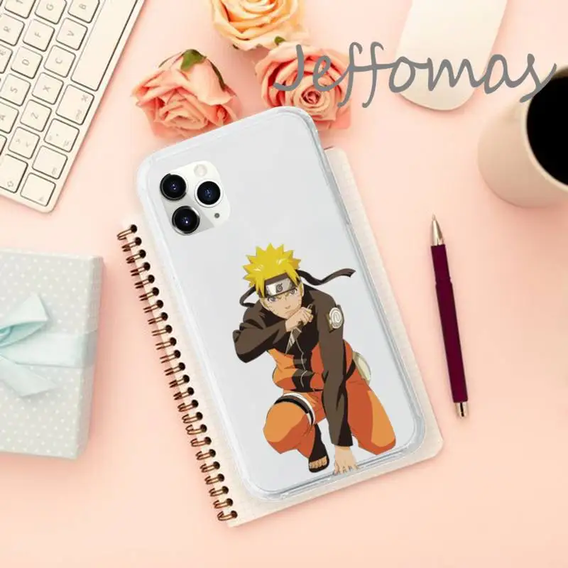 

Naruto Cartoon Animated anime Phone Case Transparent for iPhone 11 12 mini pro XS MAX 8 7 6 6S Plus X 5S SE 2020 XR