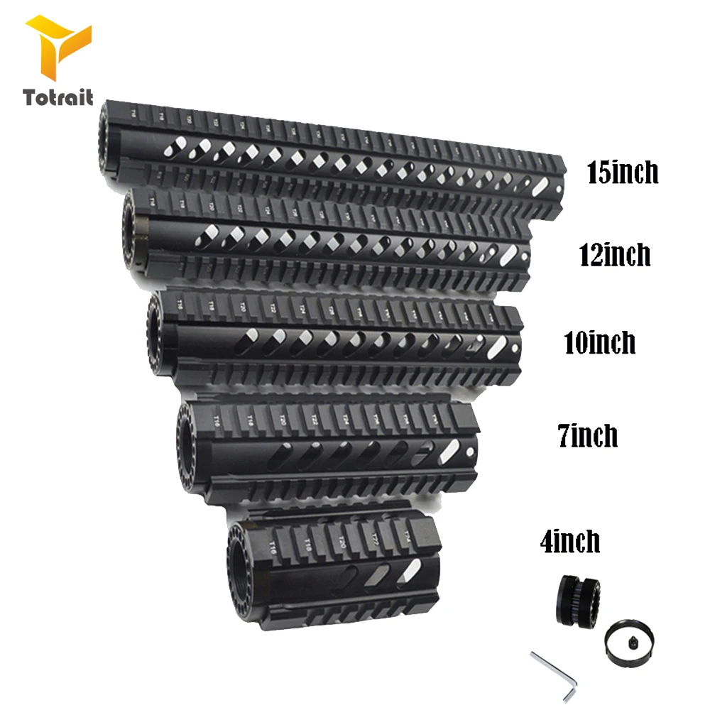 Тактический Heavy duty 4 7 10 12 15 дюймов Стандартный свободном Quad Rail .223/5.56 игры Пейнтбол