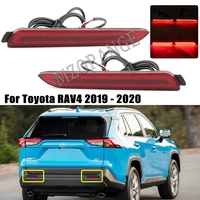 1 pair led rear bumper reflector light for toyota rav4 2019 2020 tail stop turn signal lamp car parts warning brake lights