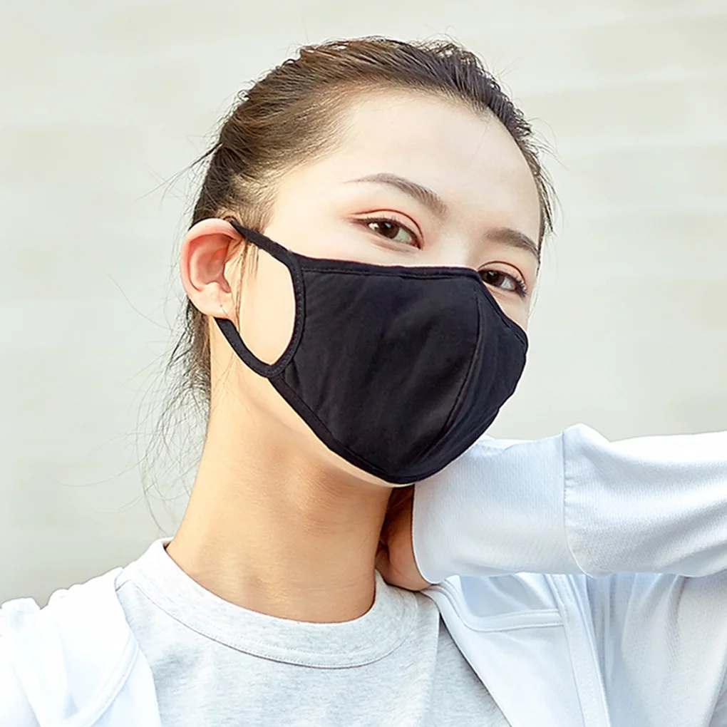 Унисекс маска для рта хлопковая смесь Мужская и женская лица черная|Маски| |