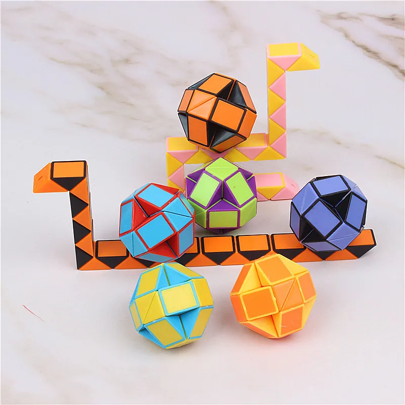 3D Magic Cube сегментов Скорость со змеиным рисунком наклейка-пазл Развивающие