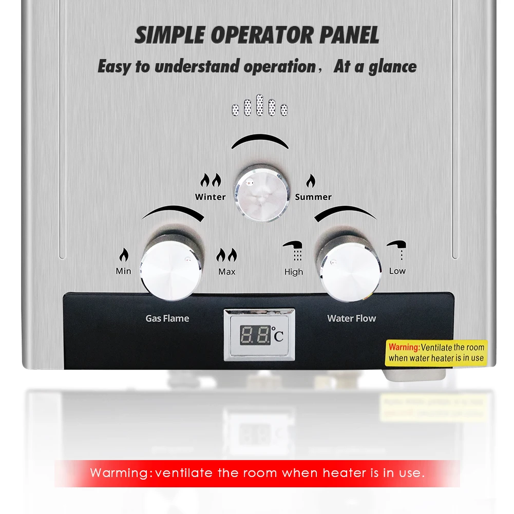 газовый бойлер кемпер Портативный водонагреватель 6 л LPG безрезервуарный