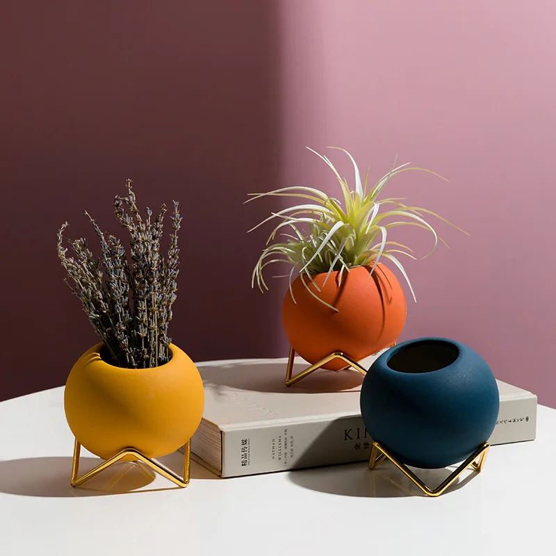 

Nordic ceramic vase decoration living room bedroom decoration flower arrangement vase office desktop creative floral vase