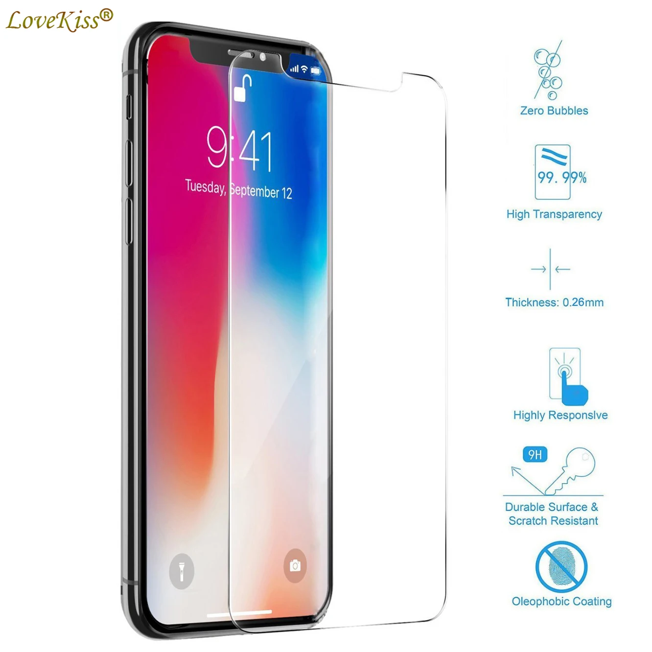 Закаленное стекло 9H для iPhone X 11 Pro XR XS Max 8 7 Plus 6 6S SE 5S 5C 8Plus XI защита экрана Защитная