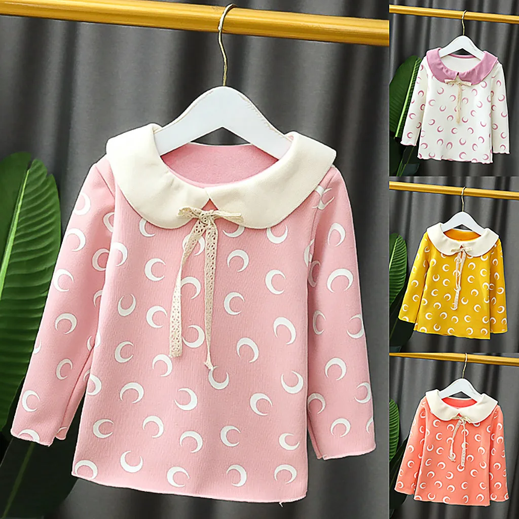 Джемпер с длинными рукавами для маленьких девочек плотная одежда малышей теплый