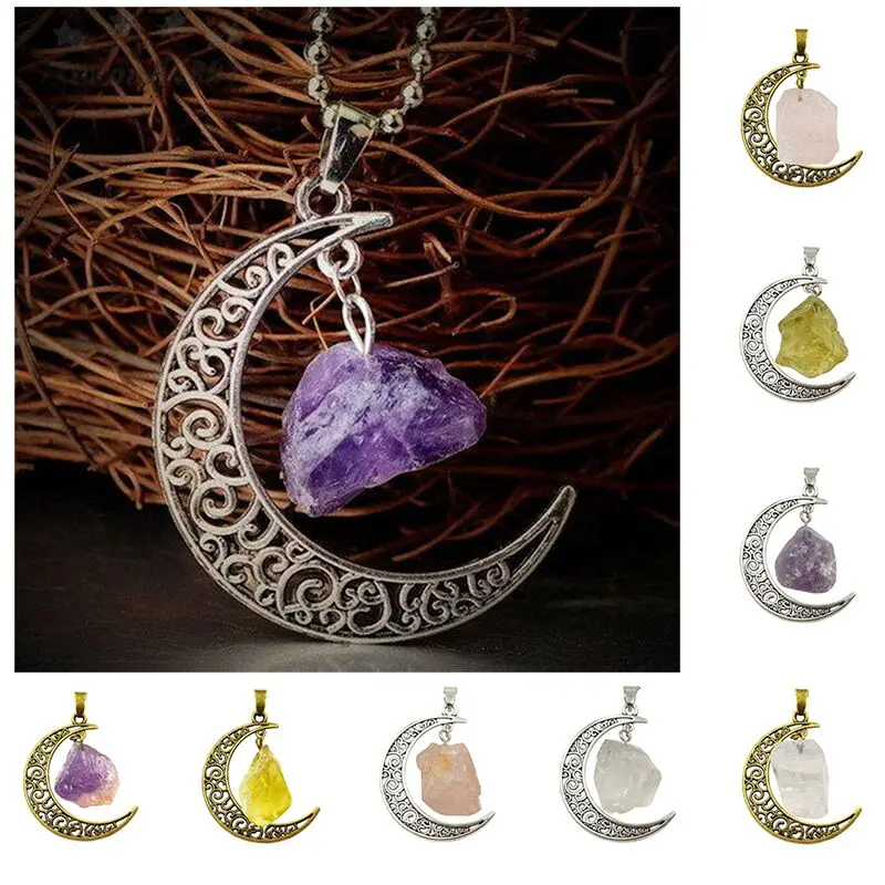 Модное ожерелье для женщин и мужчин с кулоном из натурального кварцевого