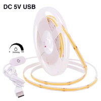 dimmerable cob strip dc 5v usb 320 ledsm whitewarm whiteredbluegreen high density flexible led tape ra90 fob led light