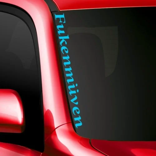 

For Fukenmuven Art Font Graphics Symbol Car Windshield Racing Body Decal Sticker