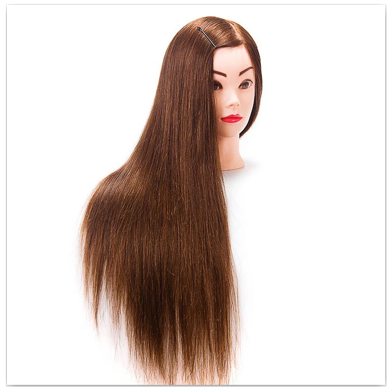 MISSQUEEN 100% Human Hair Training Head Black For Salon Hairdressing Mannequin Professional Perm Bleaching Dyeing |