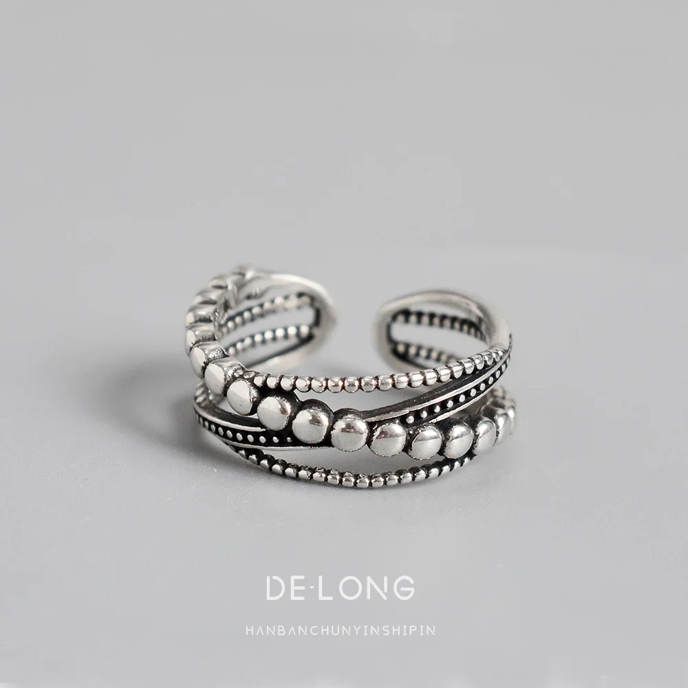 

Dot Interleaving Adjustable Ring,Thomas Style Fashion Good Daisy Jewelry For Women, Gift In 925 Sterling Silver,Super Deals