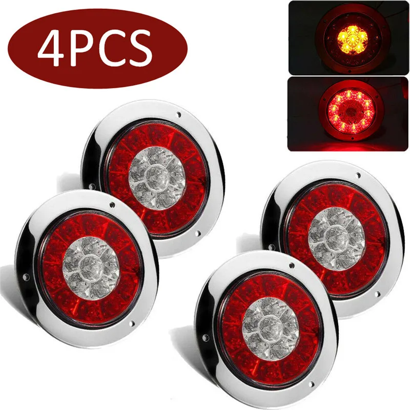 

4PCS Lanterns Marker Truck LED Light 24v 16led Rear Lights Trailer Parking Lights LED Trailer Light LED Rear Lantern On Trailer