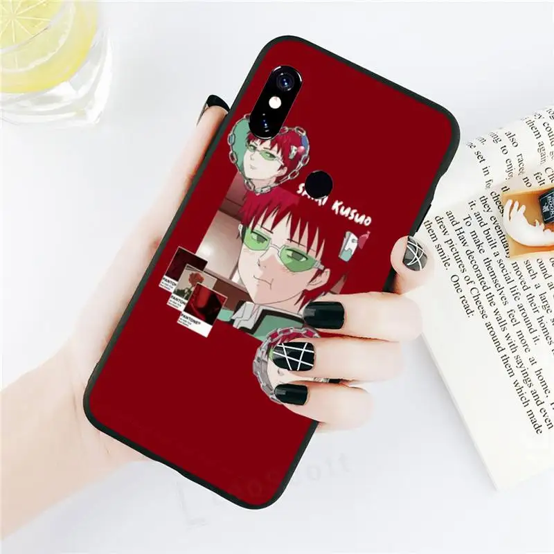 

The Disastrous Life of Saiki K Saiki Kusuo Phone Case For Xiaomi Mi A1 A2 5 6 6PLUS 8 9 SE Lite MIX 2 2S MAX 2 3 Pocophone F1