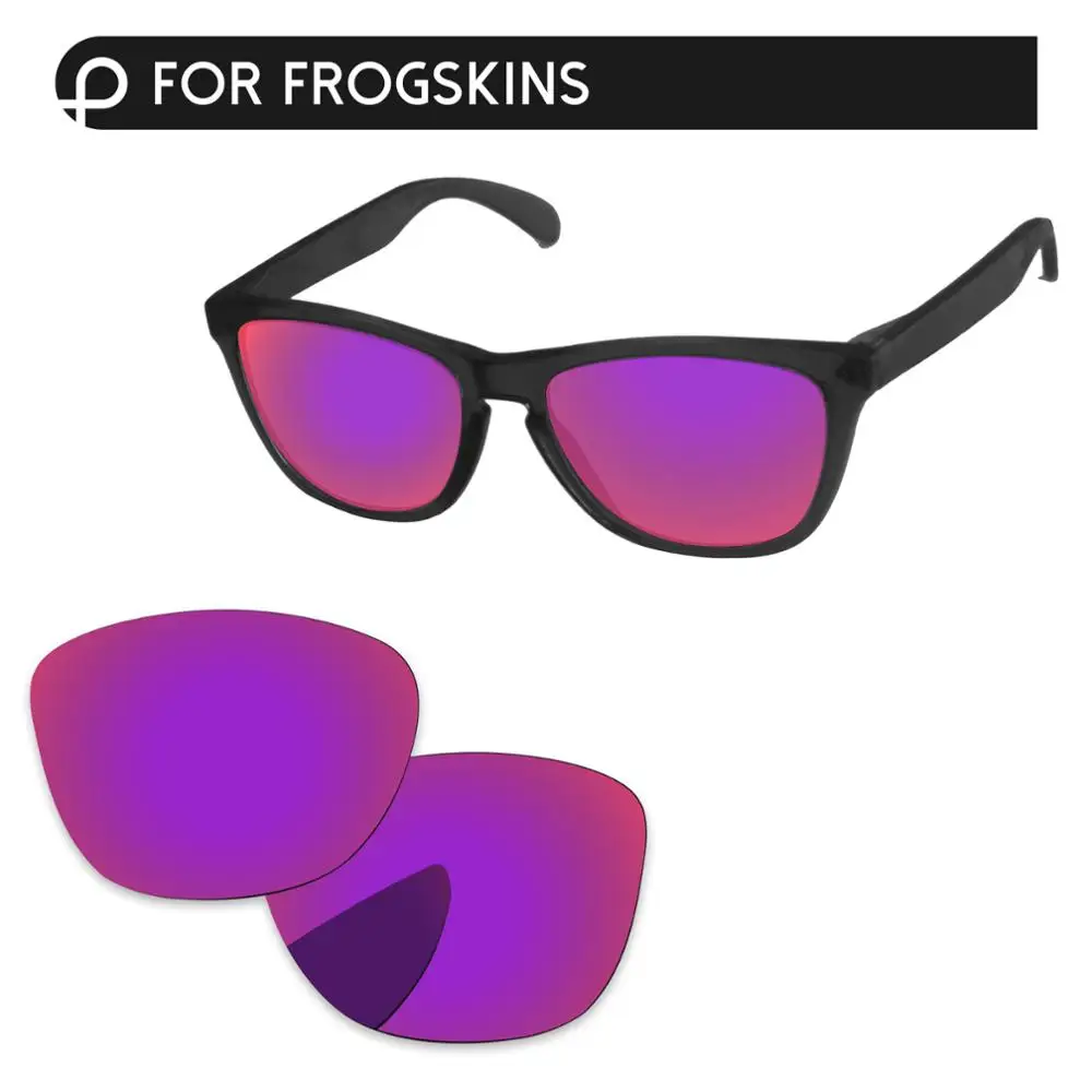 PapaViva поляризованные Сменные линзы для аутентичных Frogskins OO9013 солнцезащитные очки UVA и UVB Защита-несколько вариантов - Цвет линз: Purple Red