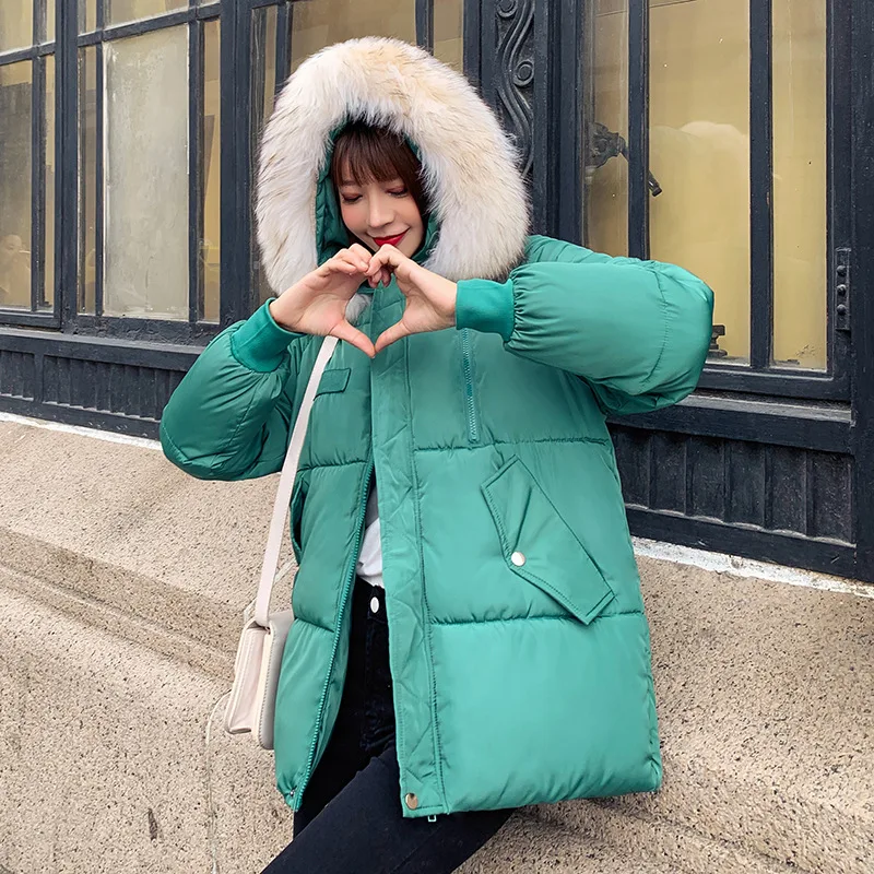 Горячая Распродажа пальто с капюшоном толстое на молнии женская зимняя новая