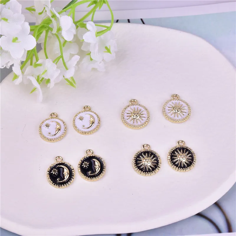 10 Соединенных металлических Подвесок в виде Солнца и Луны для изготовления