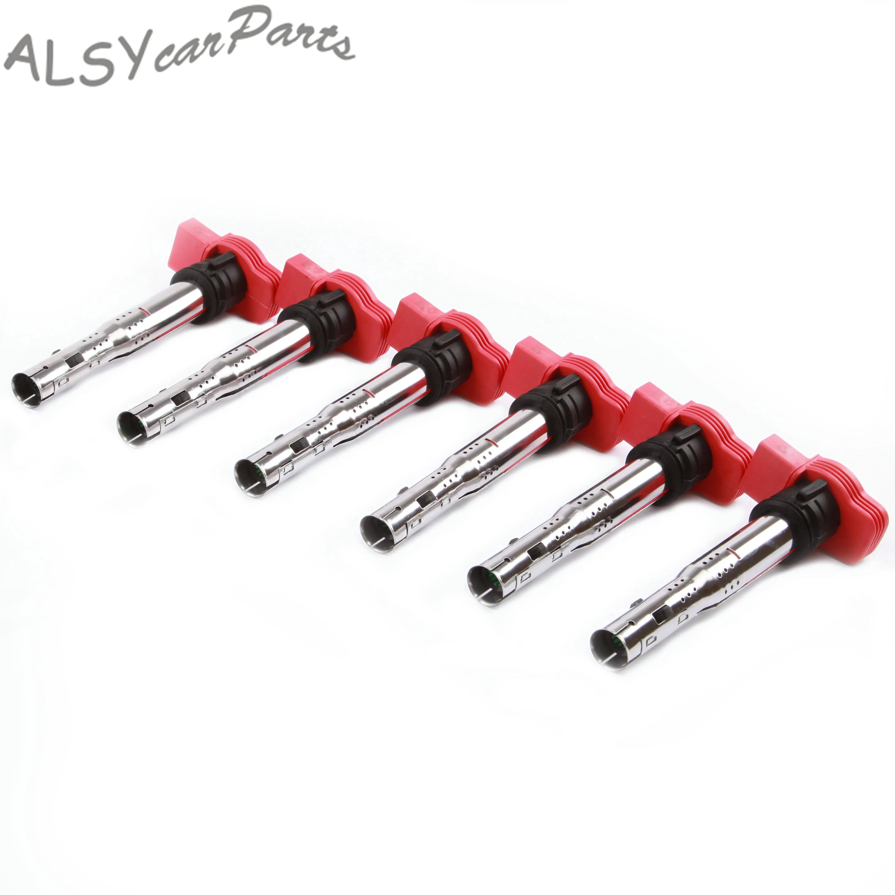 YIMIOEMO 6 красный катушки зажигания пакеты UF 529 для VW Touareg Audi R8 A4 A5 A6 Allroad RS6 A8 Q5 Q7 V6 V8