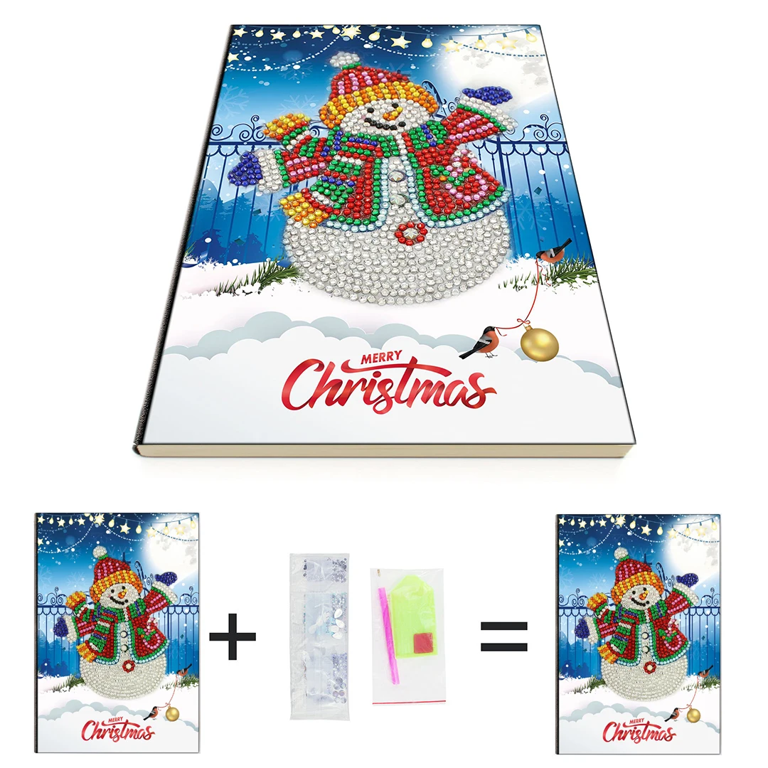 DIY Снеговик бриллианты вышивка алмазная живопись специальная форма книги 64 листа