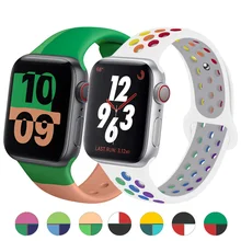 Silicone Strap For apple watch band 44mm 40mm iwatch band 42mm 38mm smartwatch wristband bracelet correa apple watch 6 SE 5 4 3