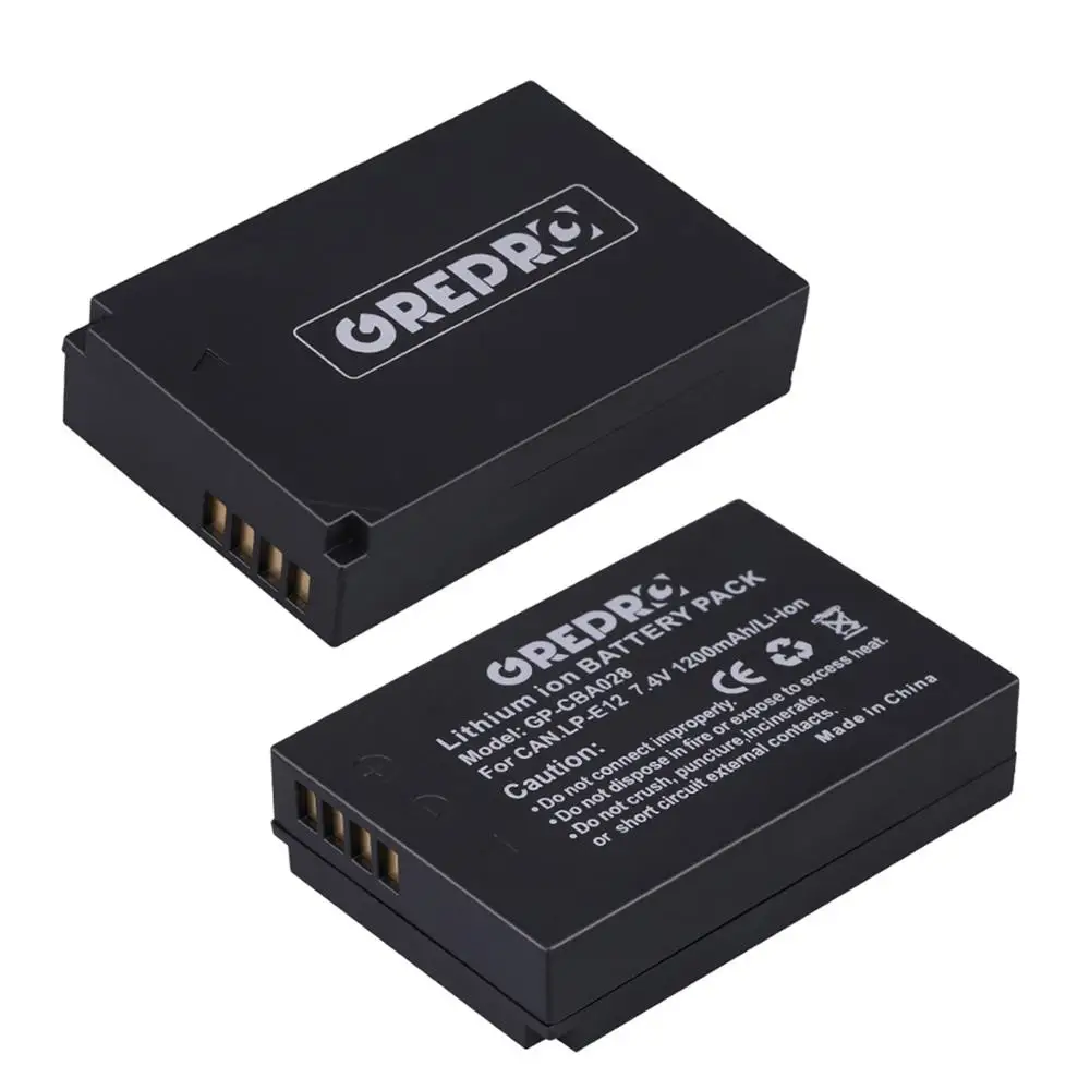 

1200mAh LP-E12 Battery for Canon EOS M50, LP E12 LPE12 Battery, EOS M, EOS M10, EOS M100, EOS Rebel SL1, EOS 100D