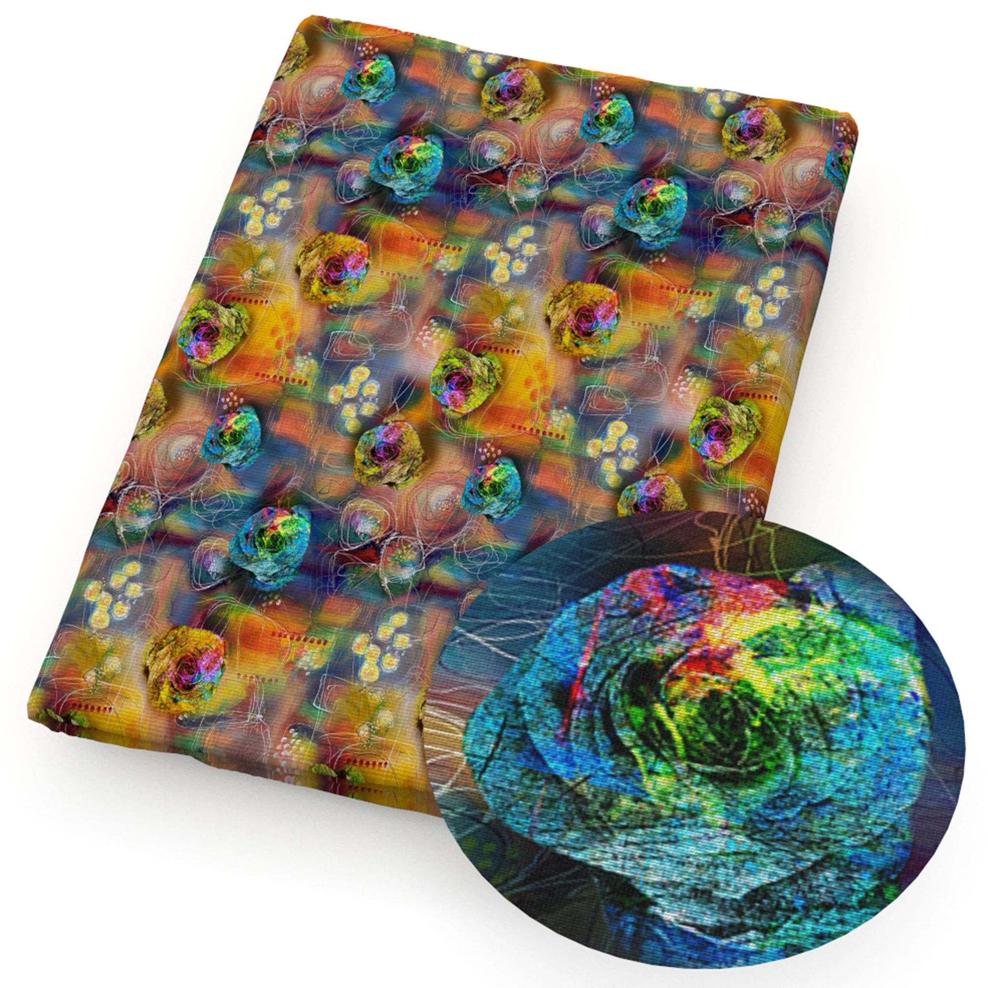 Ткань из полиэстера и хлопка с мультяшным принтом/ткань чистого для шитья