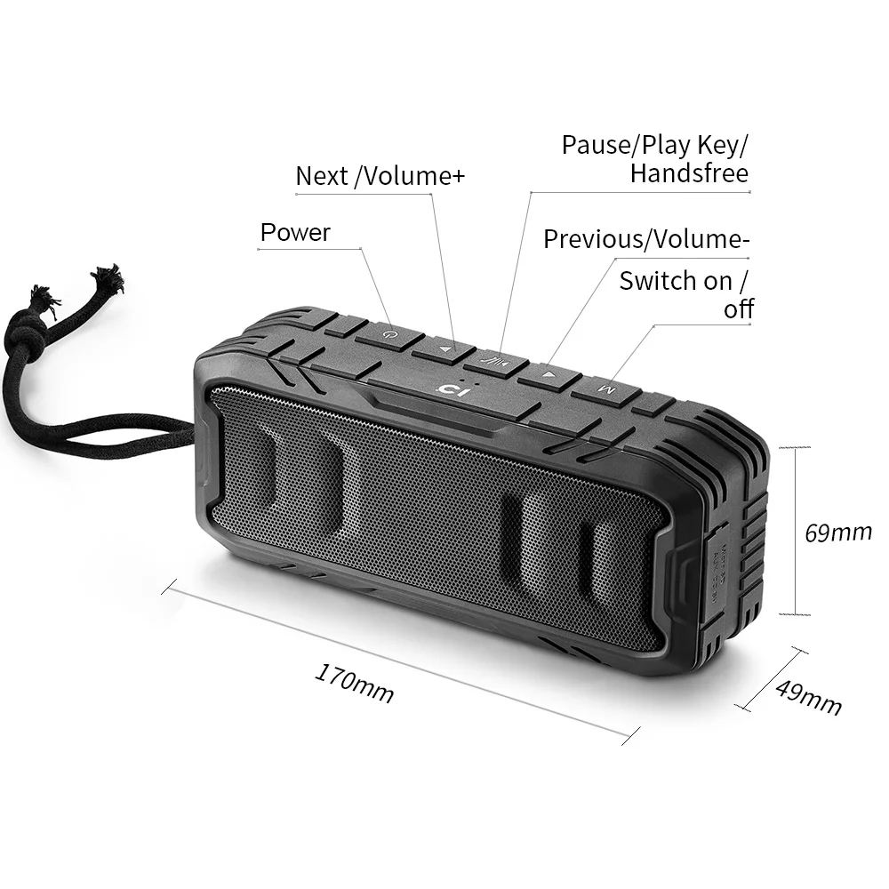 Высококачественная Bluetooth колонка Портативная Беспроводная Громкая компьютерная