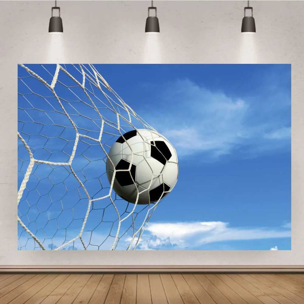 

Goals Scored Football Soccer Field Stadium Grassland Baby Birthday Boy Backdrop Vinyl Photography Background Photo Studio