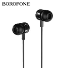 Наушники-вкладыши Borofone, универсальная спортивная Проводная гарнитура с микрофоном для путешествий, эргономичные наушники для iPhoneAndroid, 3,5 мм