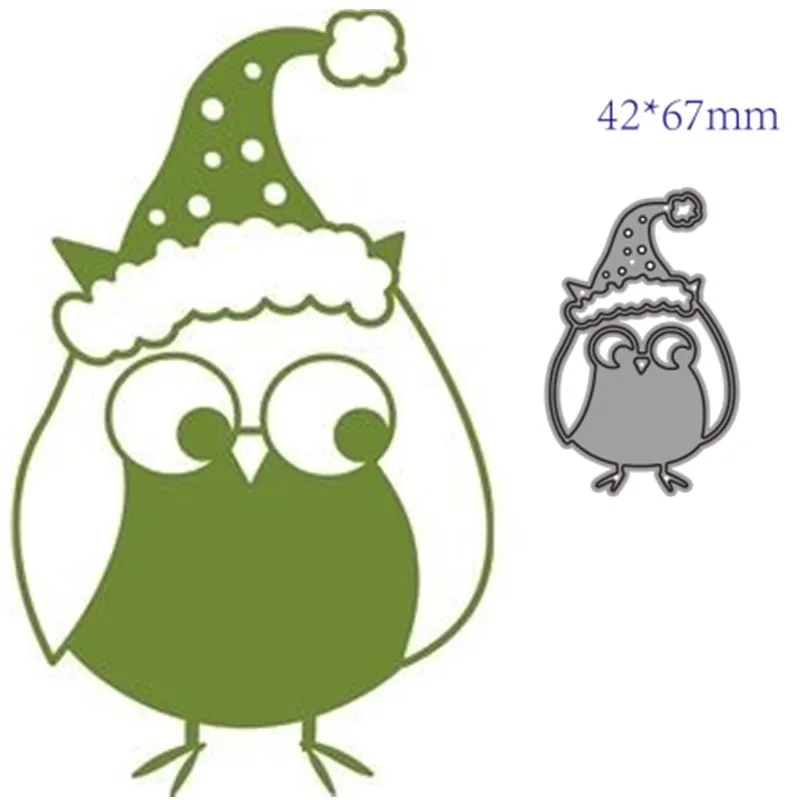 Нож для вырубки металла с формой животного совы для декорирования скрапбукинга и резки бумаги