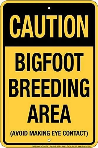 

Bigfoot Breeding Room Man Cave Metal Signs 8" X 12" Bar Pub Wall Decor Art Plaques Poster Tin Sign Farm