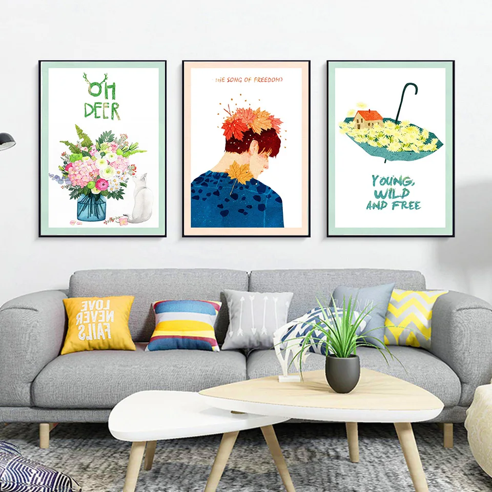 Cute Ballerina Girl Pink Balloon Picture Canvas Painting Poster And Print Wall Art Decoration For Girl's Room Home | Дом и сад