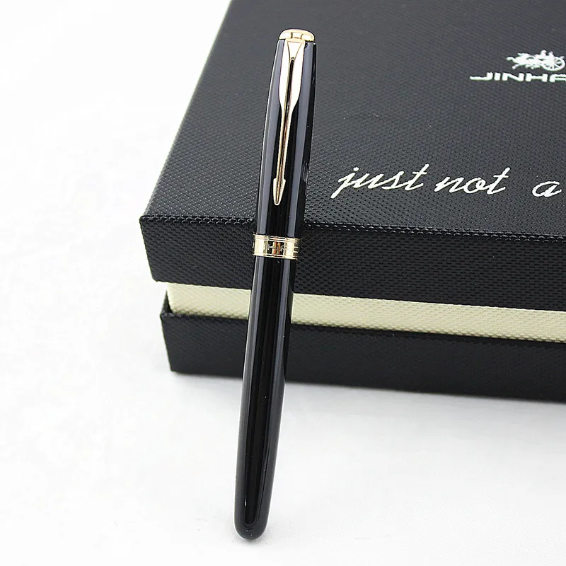 Ретро цепочка почтовая авторучка медный бочонок Золотая стрела зажим тонкий nib Jinhao 601A офисные деньги, письменные принадлежности, принадлежности A6488 - Цвет: W