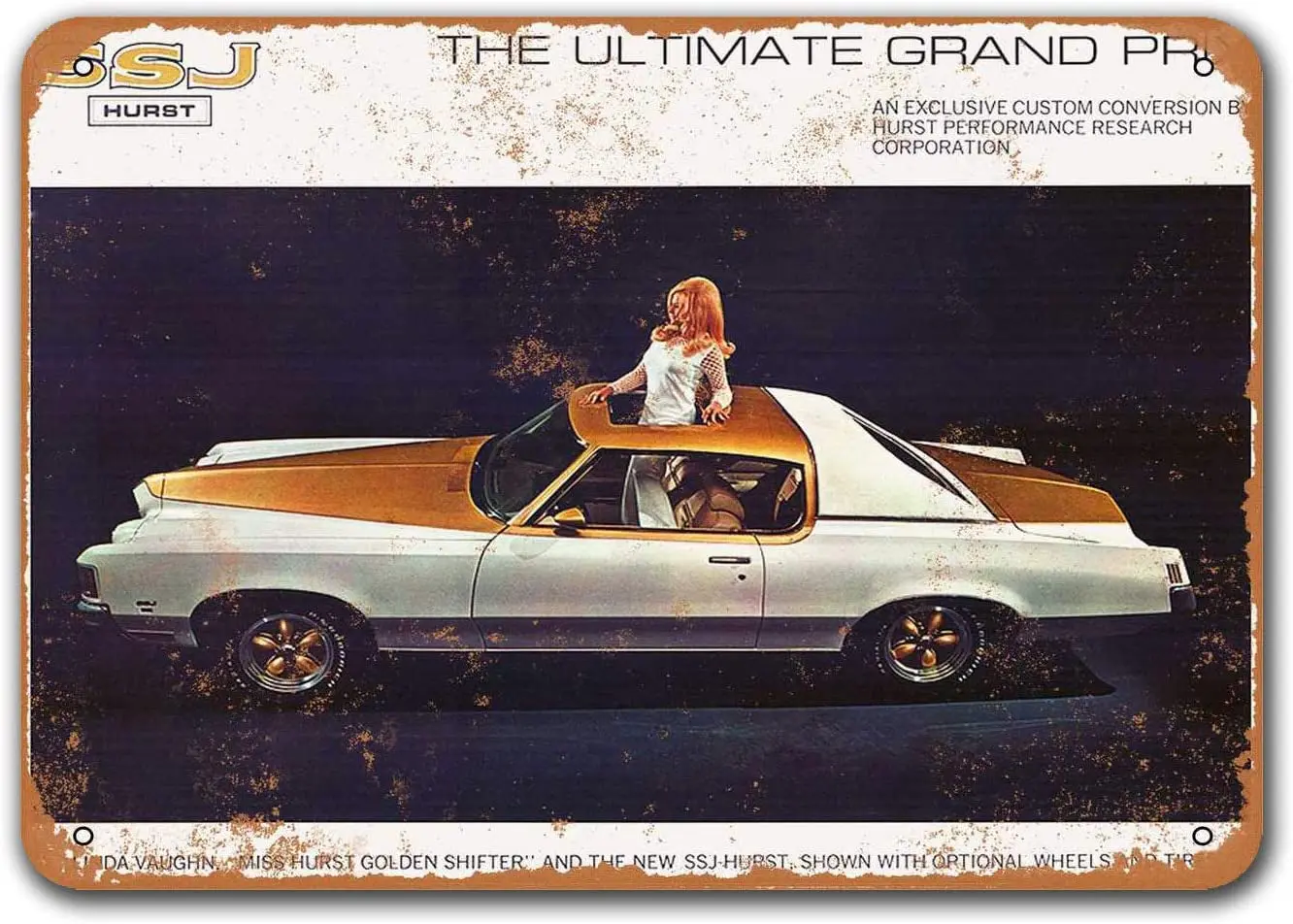 

1971 Pontiac Grand Prix автомобильные жестяные знаки винтажные, Sisoso металлические таблички постер Бар Паб Ретро Декор стен 12x8 дюймов