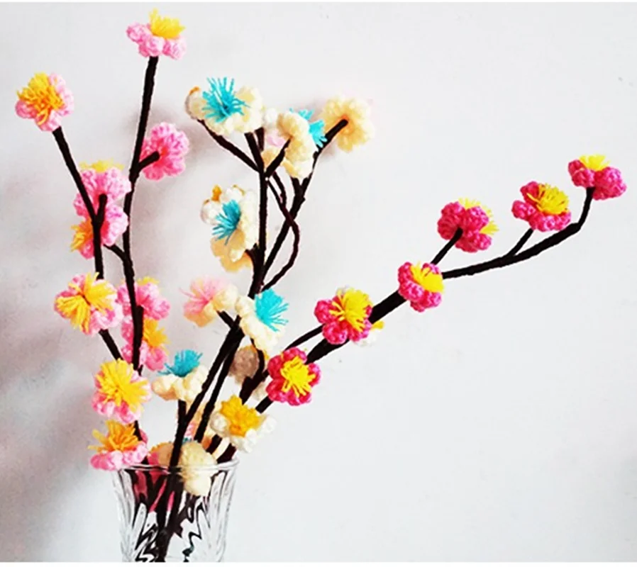 Ручной Работы Цветочная композиция цветок сливы искусство домашнее украшение