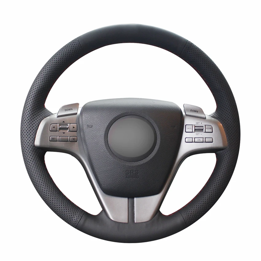 Черная искусственная кожа чехол на руль для Mazda 6(GH) 2009 2007-2012