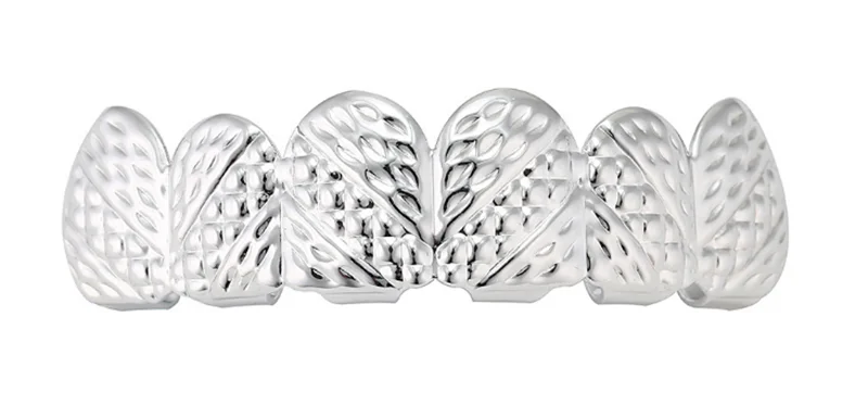 В стиле хип-хоп декоративные Зубные коронки верхней и нижней перекрестная грили