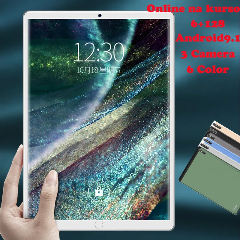 

Factory Direct Sales 10.1 Inch Tablet 4G Call Android 9.0 Tablet Bluetooth Dual Card Dual Standby 6G+128GB Ten-core Tablet Pc