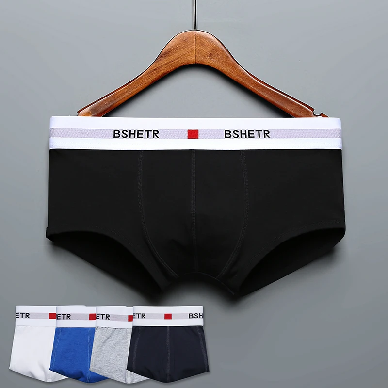 Трусы боксеры мужские 4 упак./лот нижнее белье хлопковые шорты мягкие удобные