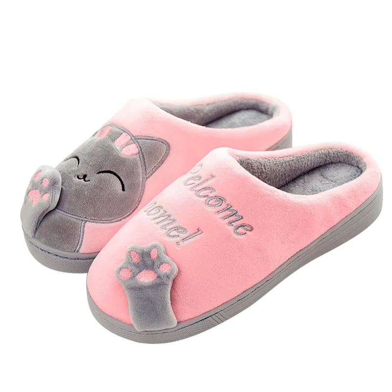 Новые рождественские туфли Для женщин домашние тапочки мужчин комнатные Теплая