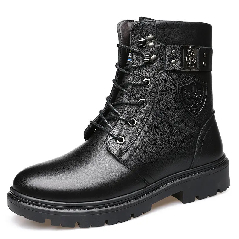 

Зимние теплые высокие ботинки Dr. Martens из натуральной кожи, повседневная и удобная кожаная обувь, Нескользящие зимние ботинки, мужская обувь