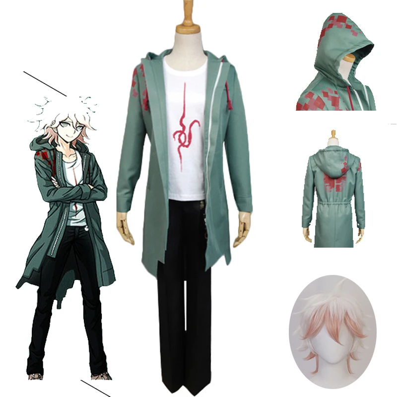 Аниме Супер DanganRonpa Косплей Nagito Komaeda форменная куртка Костюм Хэллоуин для женщин