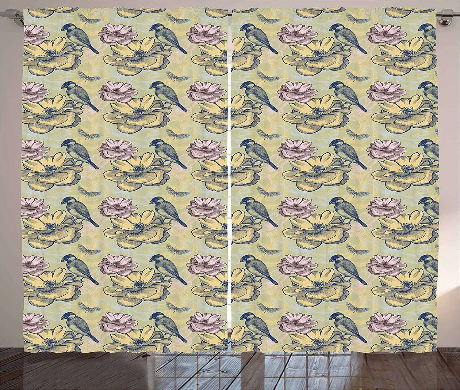 

Spring Blackout Curtains for Living Room Bedroom Kitchen Window Treatments Curtain Home Decoration Drapes