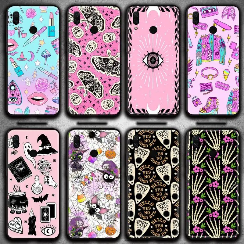 Girly Pastel Witch Goth Ouija Phone Case Huawei Y6P Y8S Y8P Y5II Y5 Y6 2019 P Smart Prime Pro