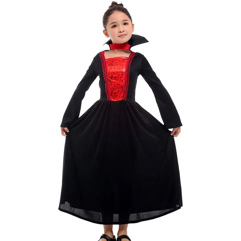 Женский костюм Vampiress благородная девочка вампир косплей Хэллоуин Рождественская