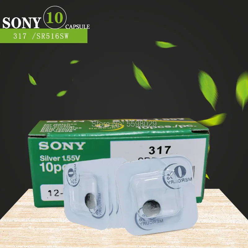 10 шт./лот Sony Новый однослойный долговечный 317 SR516SW SR62 D317 V317 батарейный блок для