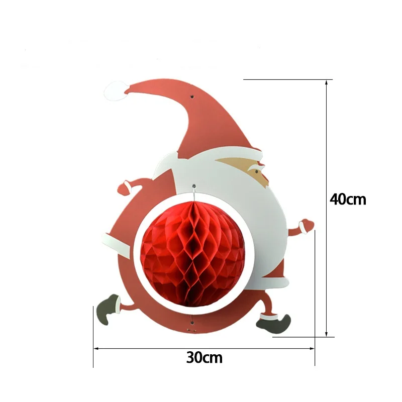 Рождественская елка Шляпа Санты снеговик бумажные подвесные фонари гирлянда
