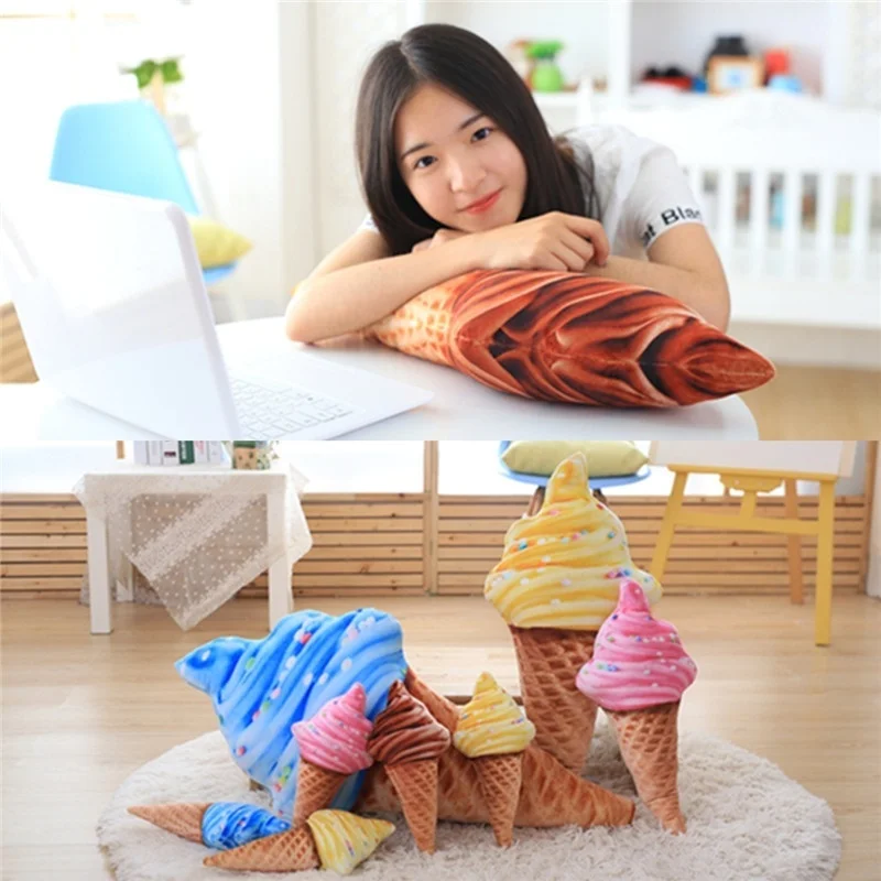 Подушка для мороженого забавная Милая подушка талии 3D офиса дома креативная