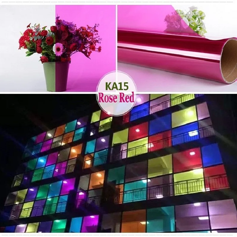 Красная роза Стекло Стикеры самоклеящаяся легко съемные декоративные